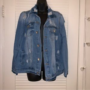 Cavalini distressed denim jacket